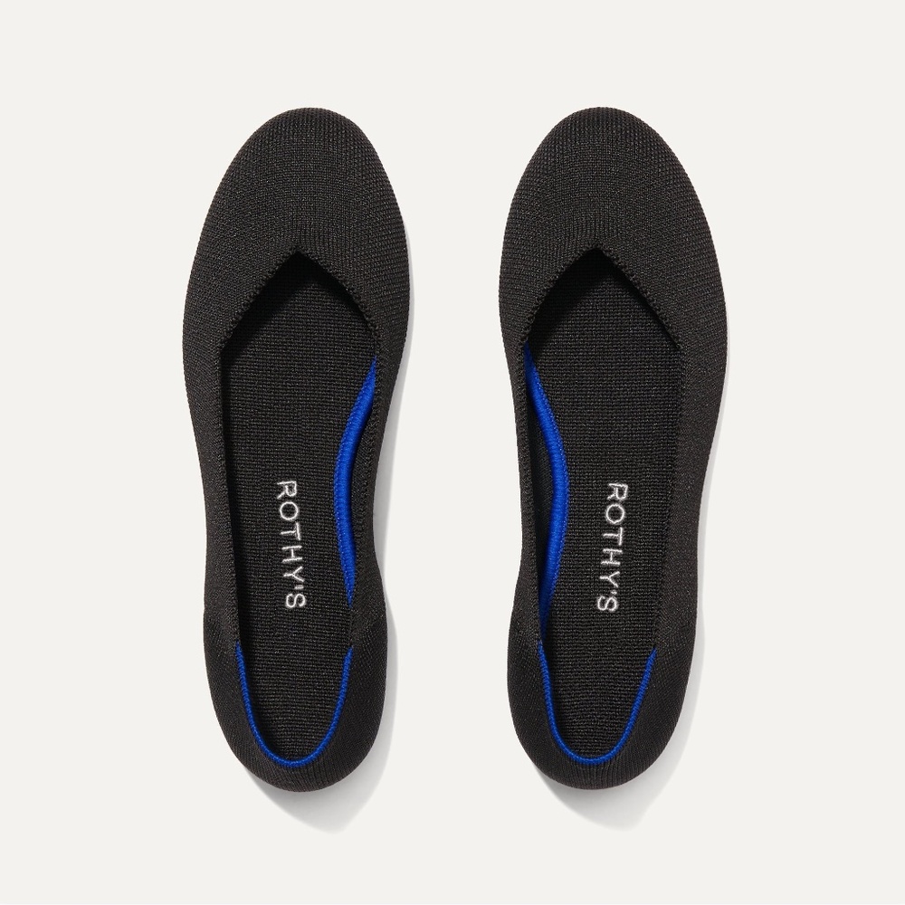 Rothy's Flat - Black Solid, Size 6 - image 1